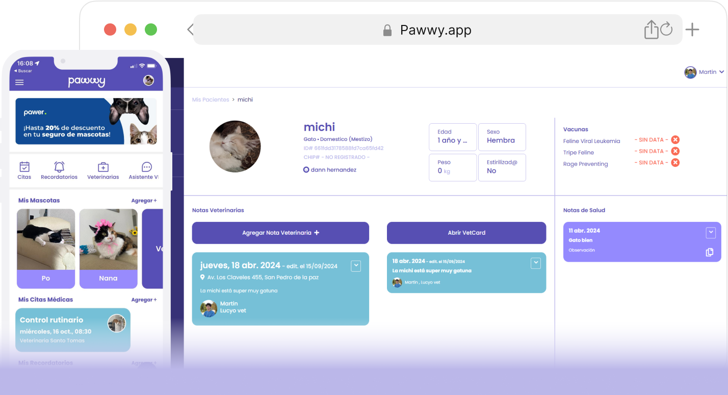 Pawwy for Vets mockups